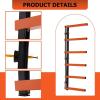 imageECOTRIC Lumber Rack Wall Mount Wood Organizer Lumber Organizer  Heavy Duty Metal 6 Levels Shelf Lumber Storage Rack Max 600 Lbs 1 Pack Indoor ampamp Outdoor Use  Orange6 Pair