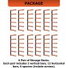 imageECOTRIC Lumber Rack Wall Mount Wood Organizer Lumber Organizer  Heavy Duty Metal 6 Levels Shelf Lumber Storage Rack Max 600 Lbs 1 Pack Indoor ampamp Outdoor Use  Orange6 Pair