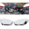 imageECOTRIC Motorcycle Pair Black Panel Battery Cover Fairing Compatible with 1984Up Yamaha XV 700 750 1000 1100 Virago Battery Side Fairing Cover Protection Left ampamp Right Side  2 PackagesChrome