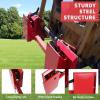 imageECOTRIC Pair Skid Steer Quick Tach Attach Conversion Adapter Weld on Quick Attachment Plate Bobtach Kubota Latch Box Plate Weld On QTK Tractor Universal Front AttachmentRed Conversion Adapter