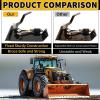 imageECOTRIC Pair Skid Steer Quick Tach Attach Conversion Adapter Weld on Quick Attachment Plate Bobtach Kubota Latch Box Plate Weld On QTK Tractor Universal Front AttachmentPair Conversion Adapter