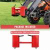 imageECOTRIC Pair Skid Steer Quick Tach Attach Conversion Adapter Weld on Quick Attachment Plate Bobtach Kubota Latch Box Plate Weld On QTK Tractor Universal Front AttachmentRed Adjustable Adapter