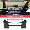 imageECOTRIC Pair Skid Steer Quick Tach Attach Conversion Adapter Weld on Quick Attachment Plate Bobtach Kubota Latch Box Plate Weld On QTK Tractor Universal Front AttachmentBlack Conversion Adapter