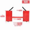 imageECOTRIC Pair Skid Steer Quick Tach Attach Conversion Adapter Weld on Quick Attachment Plate Bobtach Kubota Latch Box Plate Weld On QTK Tractor Universal Front AttachmentRed Adjustable Adapter