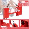 imageECOTRIC Pair Skid Steer Quick Tach Attach Conversion Adapter Weld on Quick Attachment Plate Bobtach Kubota Latch Box Plate Weld On QTK Tractor Universal Front AttachmentRed Adjustable Adapter