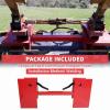 imageECOTRIC Pair Skid Steer Quick Tach Attach Conversion Adapter Weld on Quick Attachment Plate Bobtach Kubota Latch Box Plate Weld On QTK Tractor Universal Front AttachmentRed Conversion Adapter