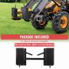 imageECOTRIC Pair Skid Steer Quick Tach Attach Conversion Adapter Weld on Quick Attachment Plate Bobtach Kubota Latch Box Plate Weld On QTK Tractor Universal Front AttachmentBlack Adjustable Adapter