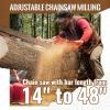 imageECOTRIC Portable Sawmill 48 Inch Chainsaw Mill Planking Milling 14quot48quot Guide Bar Lumber Sawmill Aluminum Steel14  48