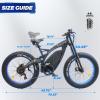 imageECOTRIC Powerful Electric Bike 1000W Motor 176AH48V Battery 26quot x 48quot Fat Tire Ebike with Suspension Fork Aluminum Frame Mountain Bike Beach EBike Snow Bicycle for AdultsPattern B