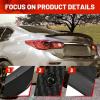 imageECOTRIC Rear Trunk Duckbill Spoiler Wing Compatible with 20142024 Infiniti Q50 Carbon Fiber Printing Spoiler H Style Duckbill