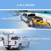 imageECOTRIC Truck Bed Extender Pickup Truck Bed Hitch Mount Extension Rack SUV Lumber Ladder Canoe Boat Kayak Long Pipes wFlag 750lbs Capacity