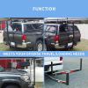 imageECOTRIC Truck Bed Extender Pickup Truck Bed Hitch Mount Extension Rack SUV Lumber Ladder Canoe Boat Kayak Long Pipes wFlag 750lbs Capacity