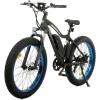 imageECOTRIC 26 Fat Tire Electric Bike Powerful Adults Mountain Bicycle 500W Motor 36V125AH Removable Lithium Battery Beach Snow Ebike Shock Absorption  90 Pre AssembledBlue
