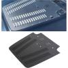 imageECOTRIC Hood Louver Compatible with 19972002 Jeep Wrangler TJ Black Powder Coating Aluminum Vented Engine Vent Insert Radiator Cooling Panel