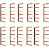 imageECOTRIC Lumber Rack Wall Mount Wood Organizer Lumber Organizer  Heavy Duty Metal 6 Levels Shelf Lumber Storage Rack Max 600 Lbs 1 Pack Indoor ampamp Outdoor Use  Orange6 Pair