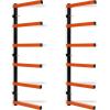 imageECOTRIC Lumber Rack Wall Mount Wood Organizer Lumber Organizer  Heavy Duty Metal 6 Levels Shelf Lumber Storage Rack Max 600 Lbs 1 Pack Indoor ampamp Outdoor Use  Orange1 Pair
