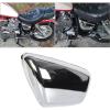 imageECOTRIC Motorcycle Pair Black Panel Battery Cover Fairing Compatible with 1984Up Yamaha XV 700 750 1000 1100 Virago Battery Side Fairing Cover Protection Left ampamp Right Side  2 PackagesChrome