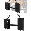 imageECOTRIC Pair Skid Steer Quick Tach Attach Conversion Adapter Weld on Quick Attachment Plate Bobtach Kubota Latch Box Plate Weld On QTK Tractor Universal Front AttachmentBlack Adjustable Adapter