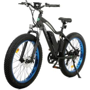 imageECOTRIC 26 Fat Tire Electric Bike Powerful Adults Mountain Bicycle 500W Motor 36V125AH Removable Lithium Battery Beach Snow Ebike Shock Absorption  90 Pre AssembledBlackBlue