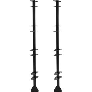 imageECOTRIC 3 Place Weed Eater Rack Carrier Mount On Landscape Truck Trailer Enclosed Trimmer Rack Holder wLock Pair Steel Lockable4 Locking Positions