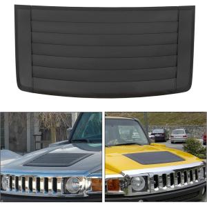 imageECOTRIC Black Hood Vent Hood Louver Compatible with 20062010 Hummer H3 Air Vent Grille Panel Replace for Part Number GM 20880500 15231746 15836982 15298497