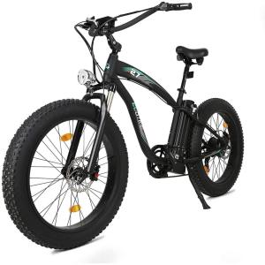 imageECOTRIC Coolboy Electric Bike 26quot Fat Tire 750W Electric Mountain Bike 48V 125AH Removable Large Battery Adult Electric Bicycles Beach Snow Mountain Bike Hydraulic Brakes Dual Shock AbsorberBlack 750W UL Model