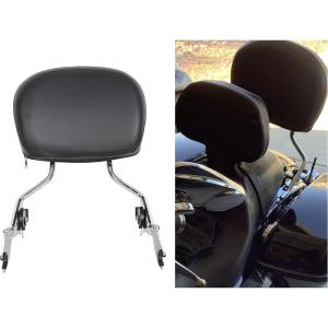 imageECOTRIC Detachable Passenger Backrest Quick Release 2up Sissy Bar Compatible with Harley Davidson Touring 20092024 Street Glide Road King Road Glide Electra Glide Ultra Limited FLHR FLHX FLHT FLTRChrome Sissy Bar
