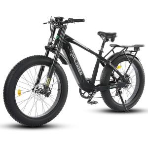 imageECOTRIC Explorer Electric Bike Ebike Mountain Bicycle 26quot 750W Motor 48V 13AH Lithium Battery Fat Tire 40MPH Full Suspension Throttle ampamp Pedal Assist for Adults  90 PreAssembled