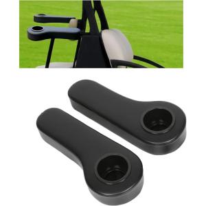 imageECOTRIC Golf Cart Rear Seat Arm Rest with Universal Cup Drink Holders Set Compatible with EZGO Club Car Yamaha Pair No Drilling Required