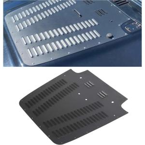 imageECOTRIC Hood Louver Compatible with 19972002 Jeep Wrangler TJ Black Powder Coating Aluminum Vented Engine Vent Insert Radiator Cooling Panel