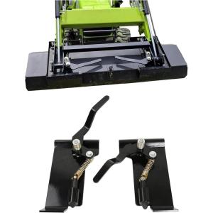 imageECOTRIC Pair Skid Steer Quick Tach Attach Conversion Adapter Weld on Quick Attachment Plate Bobtach Kubota Latch Box Plate Weld On QTK Tractor Universal Front AttachmentPair Conversion Adapter