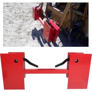 imageECOTRIC Pair Skid Steer Quick Tach Attach Conversion Adapter Weld on Quick Attachment Plate Bobtach Kubota Latch Box Plate Weld On QTK Tractor Universal Front AttachmentRed Conversion Adapter