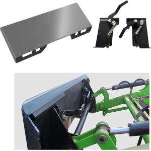 imageECOTRIC Pair Skid Steer Quick Tach Attach Conversion Adapter Weld on Quick Attachment Plate Bobtach Kubota Latch Box Plate Weld On QTK Tractor Universal Front AttachmentPair Conversion Adapter  12plate