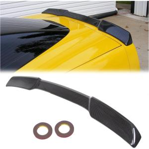 imageECOTRIC Rear Trunk Lid Wing Spoiler Compatible with 20052013 Chevy Chevrolet Corvette C6 ZR1 Carbon Fiber Painted