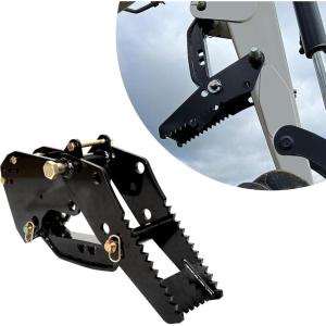 imageECOTRIC Universal Backhoe Thumb Excavator Attachment Fit for 325quot Boom Width Compatible with Kubota Woods Mahindra Deere JD Claw Tractor Black Powder Coated Steel Bolt On Durable Heavy Duty