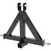 image3 Point 2quot Receiver Trailer Hitch Category 1Tractor Tow Drawbar Pull Black Heavy Duty