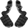 imageECOTRIC 114quot Highway Engine Guards Short Foot Pegs Compatible with Harley Touring Models wQuick Clamps Motorcycle Crash Bar Adjustable BlackBlack