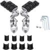 imageECOTRIC 114quot Highway Engine Guards Short Foot Pegs Compatible with Harley Touring Models wQuick Clamps Motorcycle Crash Bar Adjustable BlackSilvery