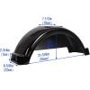 imageECOTRIC 2 Pcs Trailer Fenders WSteps Compatible with 13quot Diameter Wheels Tires SingleAxle Trailers Plastic Fenders BlackBlack