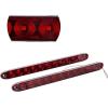imageECOTRIC 2PCS 15quot 11 LED Trailer Light Waterproof Bar Sealed Stop Turn Rear Tail Park Third 3rd Brake Light Trailer Truck ampamp RV Marker Signal Red