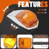 imageECOTRIC 5pcs 31LED Amber Cab Marker Lights Waterproof Top Roof Truck Running Lights Compatible with PeterbiltKenworthFreightlinerVolvoWestern StarMackInternationalPaccar Trailer Trucks5pcs