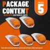 imageECOTRIC 5pcs 31LED Amber Cab Marker Lights Waterproof Top Roof Truck Running Lights Compatible with PeterbiltKenworthFreightlinerVolvoWestern StarMackInternationalPaccar Trailer Trucks5pcs