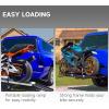 imageECOTRIC 600LBS Black Motorcycle Carrier Mount Dirt Bike Rack Hitch Hauler with Loading Ramp Superior Heavy Duty You Will Receive Two Packages for This Item