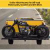 imageECOTRIC 600LBS Motorcycle Trailer Hitch Carrier Scooter Dirt Bike Hauler Hitch Mount Rack with Loading Ramp Locking Device Heavy Duty Steel Motorcycle Rack for Hitch Fits 2quot Receiver