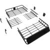 imageECOTRIC 67quot x 39quot x 51 Universal Roof Rack Cargo Carrier Basket with Extension Heavy Duty Steel Car SUV Top Luggage Storage Holder Basket for Travel 550LBS Weight Capacity67 x 39 x 51