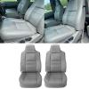 imageECOTRIC Bottom ampamp Top Lean Back Seat Covers Sets Compatible with 20032007 Ford F250 F350 Lariat XL FX4 ampamp XLT Regular Super ampamp Crew Cab Front Driver ampamp Passenger Side Gray