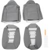 imageECOTRIC Bottom ampamp Top Lean Back Seat Covers Sets Compatible with 20032007 Ford F250 F350 Lariat XL FX4 ampamp XLT Regular Super ampamp Crew Cab Front Driver ampamp Passenger Side Gray