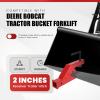 imageECOTRIC Clamp On Trailer Hitch 2quot Ball Mount Receiver Adapter Bucket Trailer Hitch Competible with Deere Bobcat Tractor Bucket Forklift
