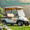 imageECOTRIC Clear Windshield Compatible with 2004UP Club Car Precedent Models Gas or Electric Golf Cart Folding Down Clear WindshieldTinted X1