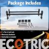 imageECOTRIC Cross Bar 53quot66quot Compatible with 19992022 Chevy Express GMC Savana Ford E Series Ladder Rack for Van Roof Rack Ladder Carrier Steel Rain Gutter Heavy Duty Black1 Set